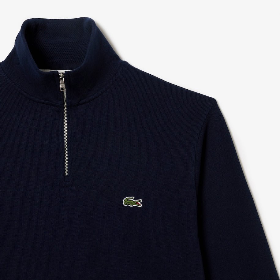 Sweatshirt med glidelås og ståkrage