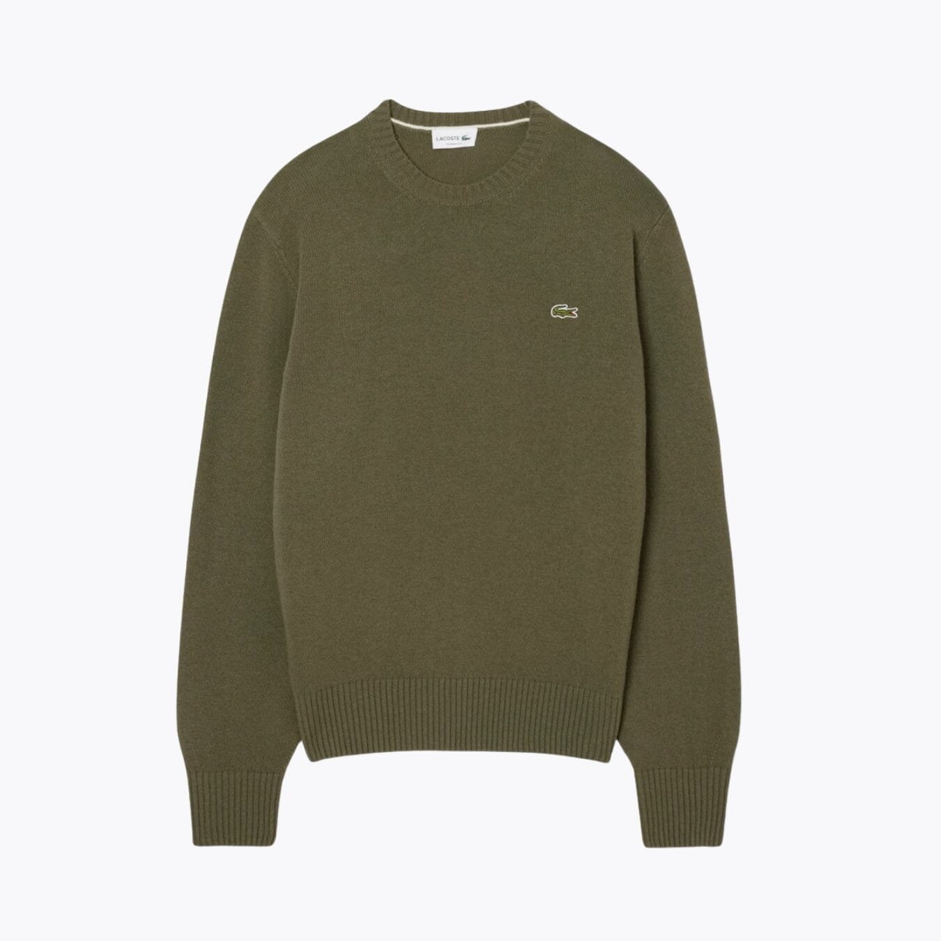 LC Carded Wool Crew Neck Sweater LC Carded Wool Crew Neck Sweater Minha loja Khaki green S 