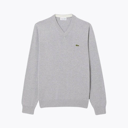 LC Monochrome Cotton V-neck Sweater LC Monochrome Cotton V-neck Sweater Minha loja Grey S 