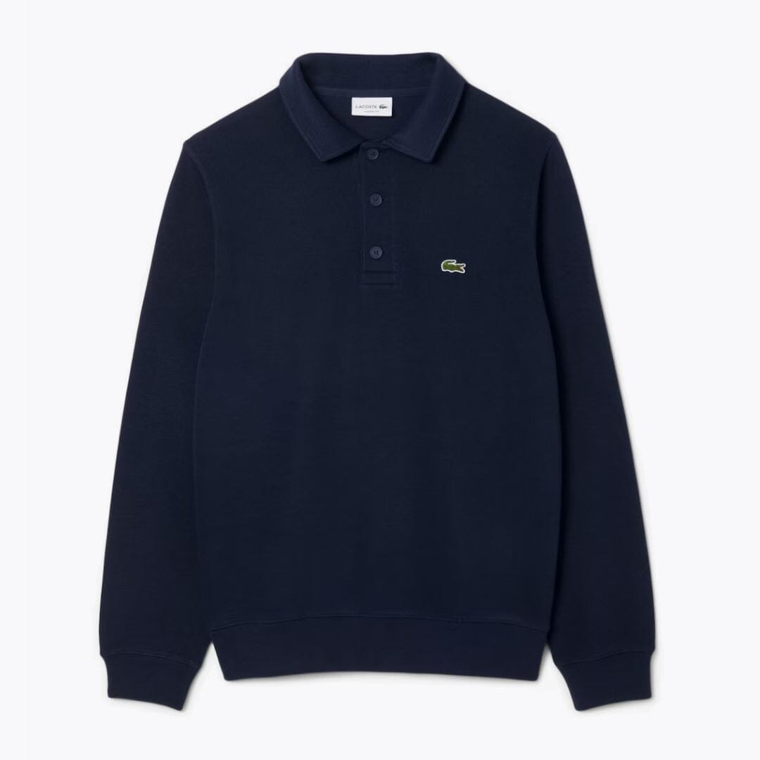 LC Ribbed Cotton Polo Collar Sweatshirt LC Ribbed Cotton Polo Collar Sweatshirt Minha loja Blue S 