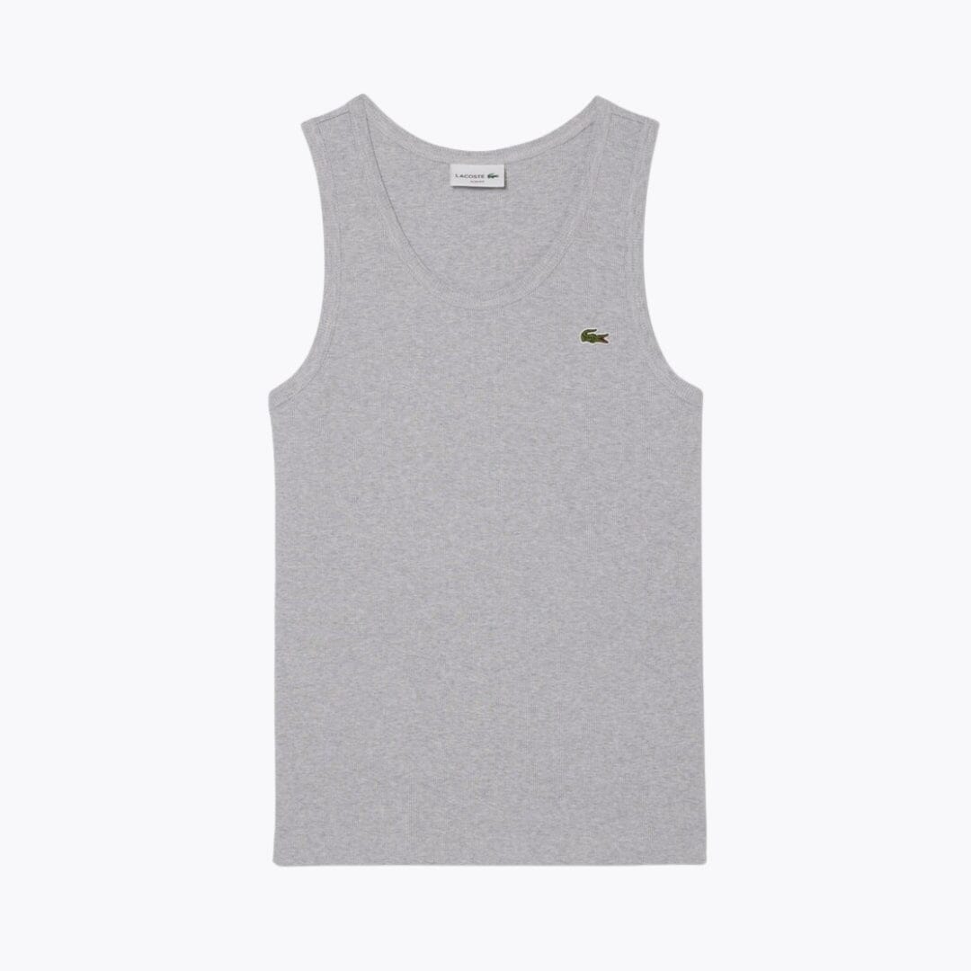 LC Slim Fit Ribbed Cotton Tank Top LC Slim Fit Ribbed Cotton Tank Top Minha loja Light grey S 
