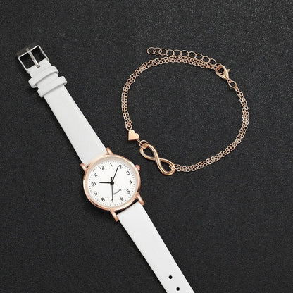 Leather strap watch + Gift Minha loja 