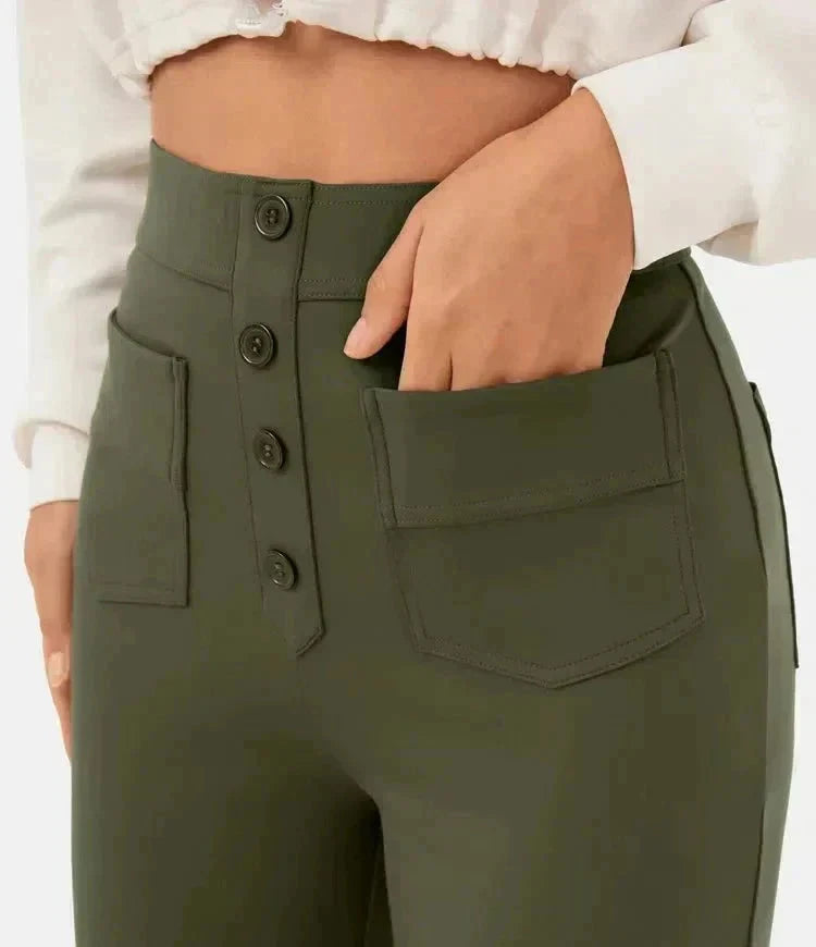 Lily™ | High-Waist Casual Pants women pants Minha loja 