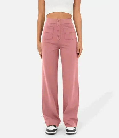Lily™ | High-Waist Casual Pants women pants Minha loja Pink S 
