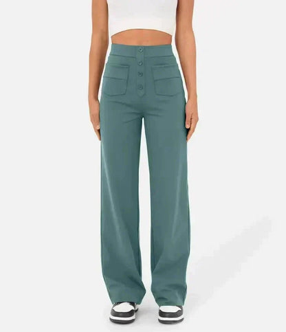 Lily™ | High-Waist Casual Pants women pants Minha loja Stone Green S 