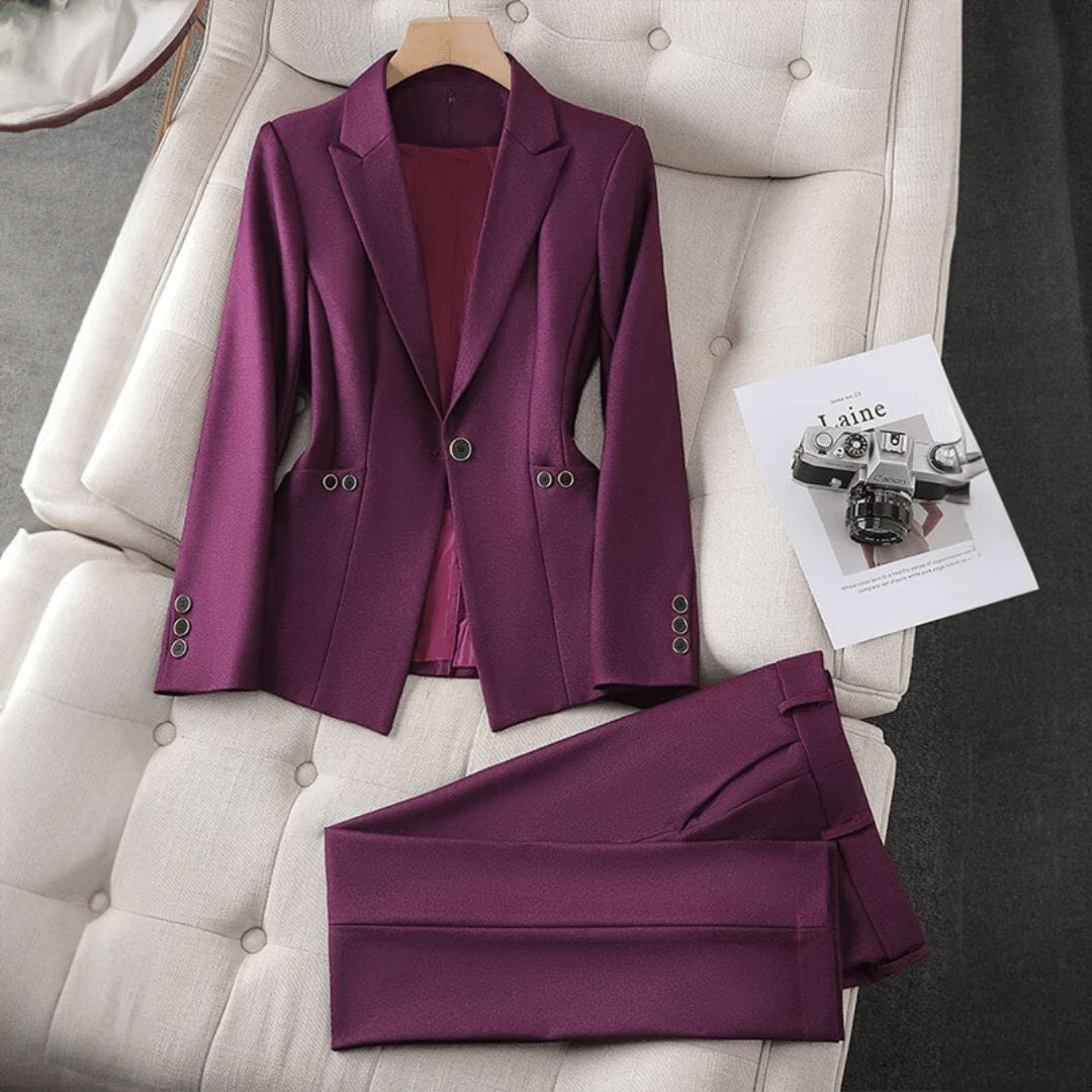 Luxe | Confident Blazer Set Coat and Jacket Minha loja Purple S 