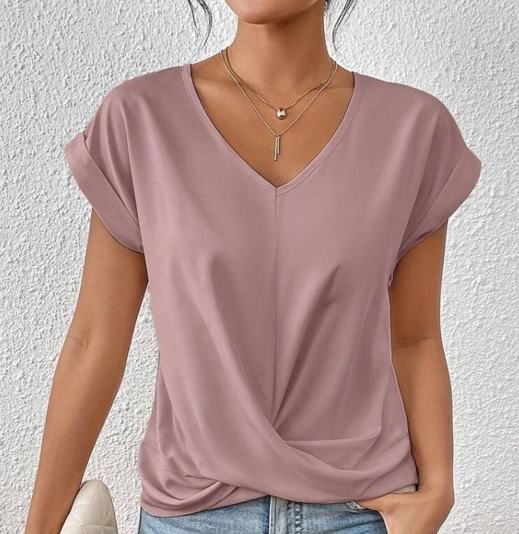 Marine - WOMEN'S V- NECK SHIRT Shirt Minha loja Pink M 