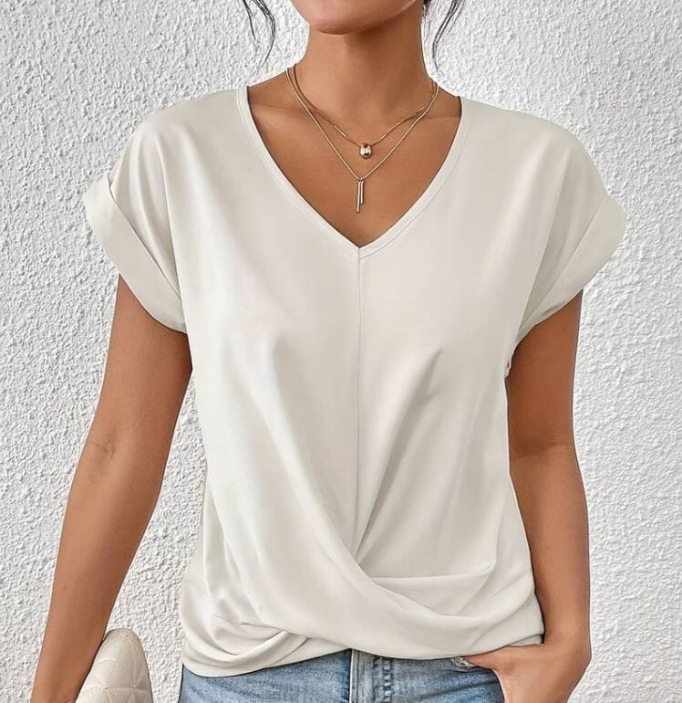 Marine - WOMEN'S V- NECK SHIRT Shirt Minha loja White M 