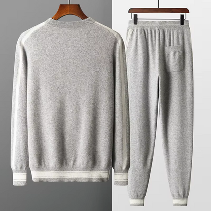 Conjunto de dos piezas Old Money para hombre, de lana de cachemira