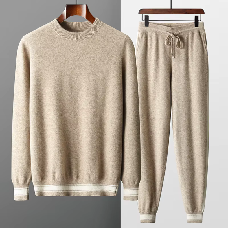 Conjunto de dos piezas Old Money para hombre, de lana de cachemira