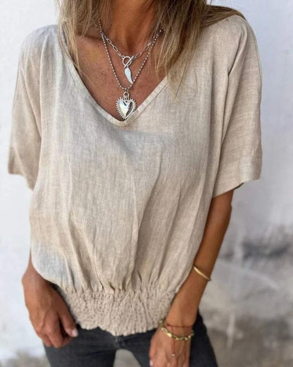 Muse - V-Neck Boho Tee Shirt Minha loja 