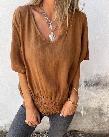 Muse - V-Neck Boho Tee Shirt Minha loja 