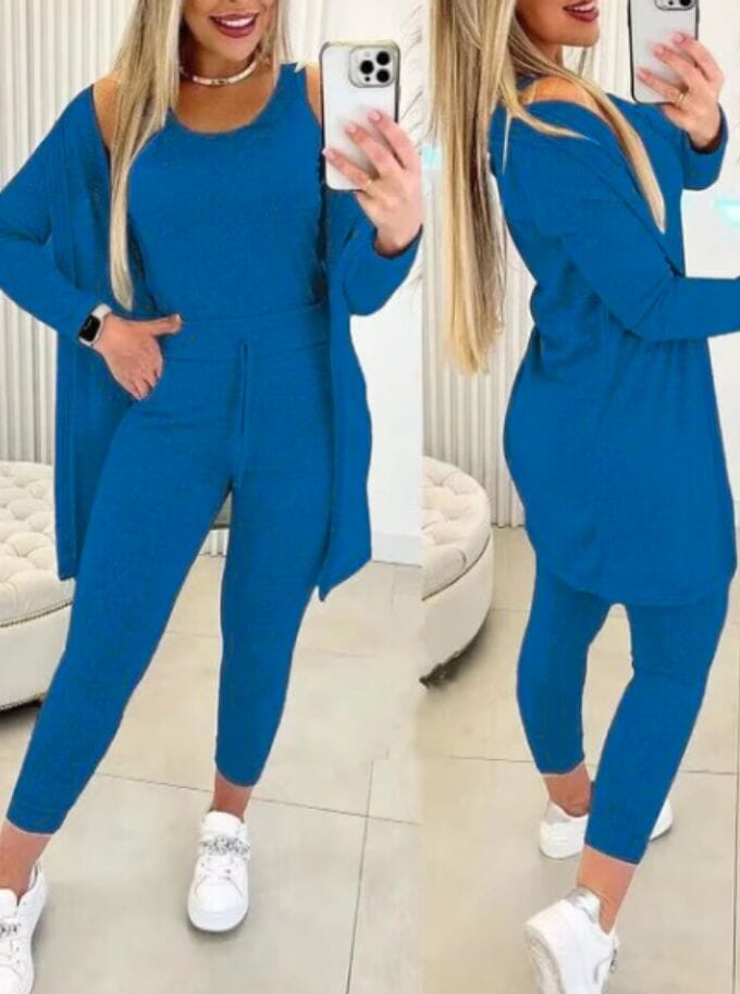 Nova | Relaxed 3-Piece Set Outfit Sets Minha loja Blue XL 