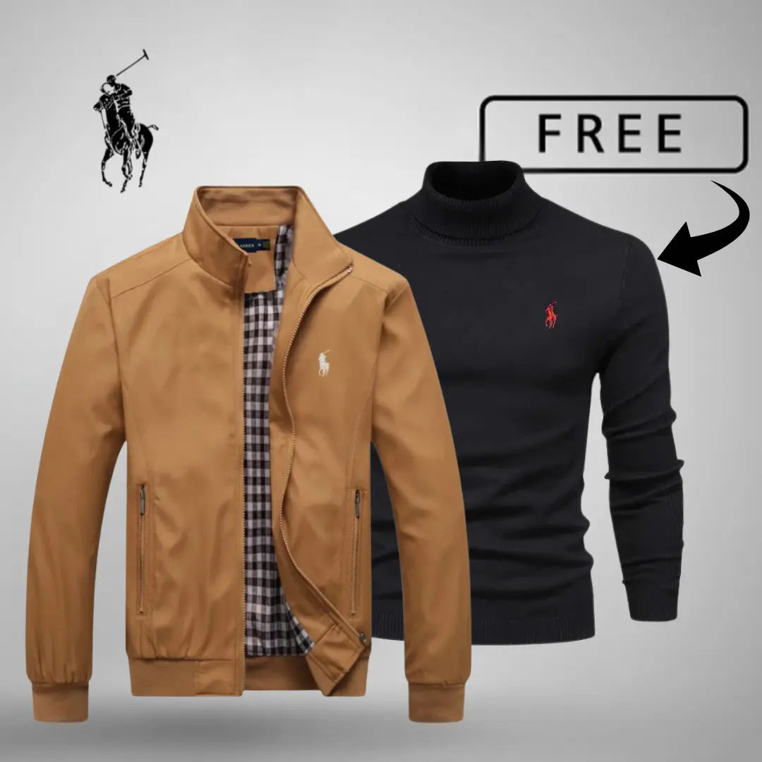 L.R Casual Zip-Up Bomber Premium + FREE Jumper or Shirt (Your Choice)