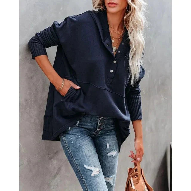 Olivia | Cozy Hoodie Coat and Jacket Minha loja Dark blue S 