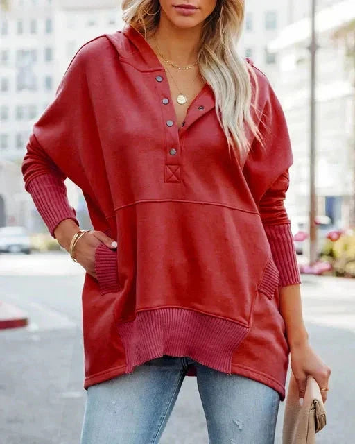 Olivia | Cozy Hoodie Coat and Jacket Minha loja Red S 