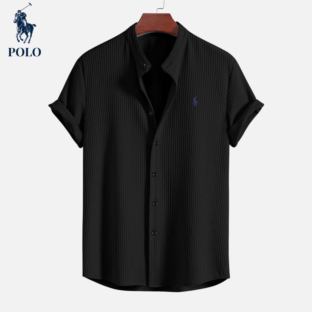 Polo Hampton Collar Shirt Minha loja Black S 