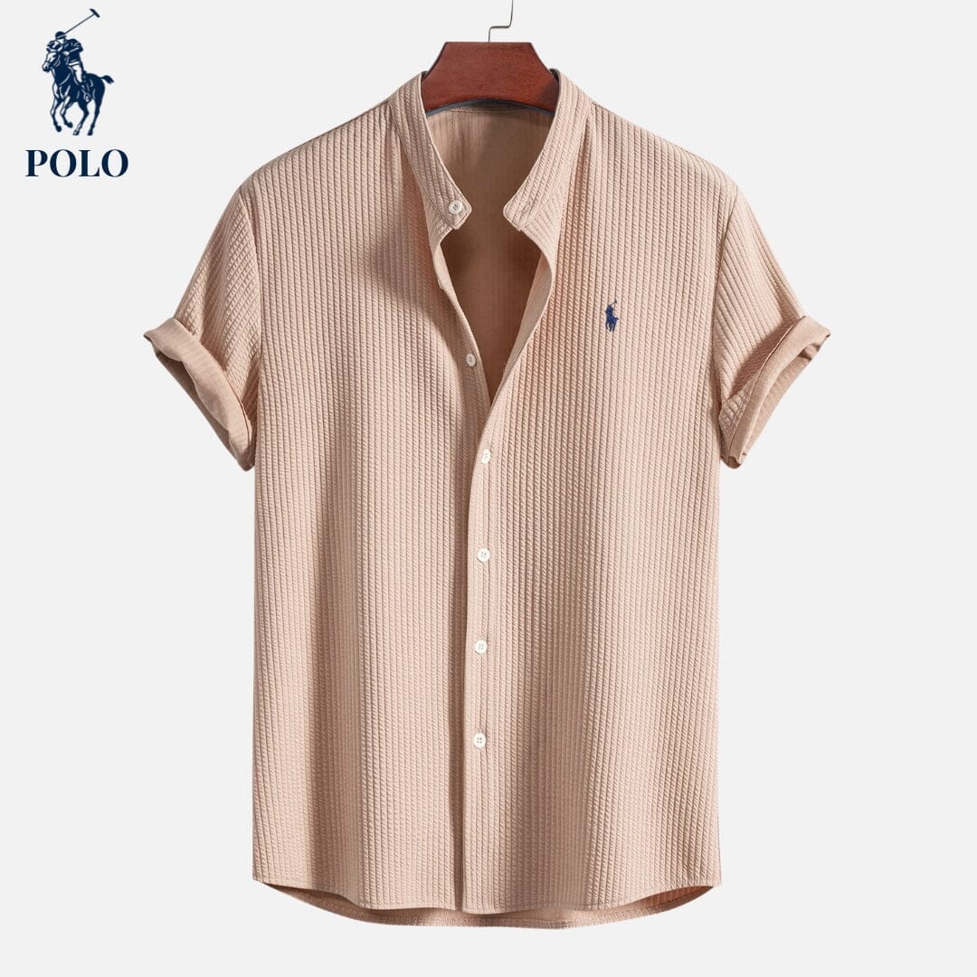 Polo Hampton Collar Shirt Minha loja Dark Beige S 