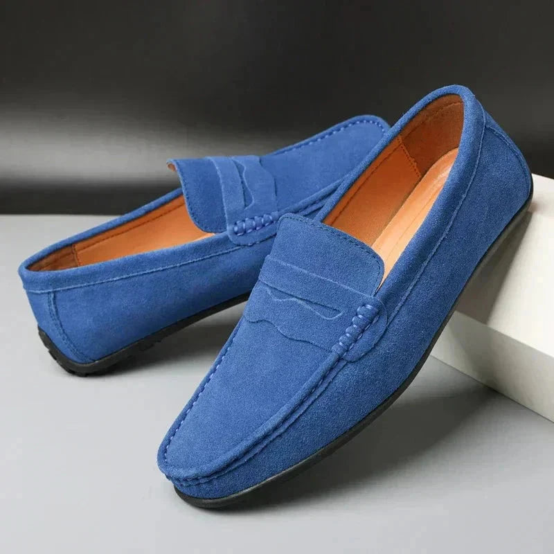 Porto Suede Loafers Minha loja Aqua Blue 13 