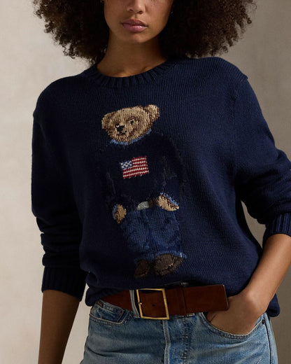 L.R Polo Bear Cotton-Linen Sweater