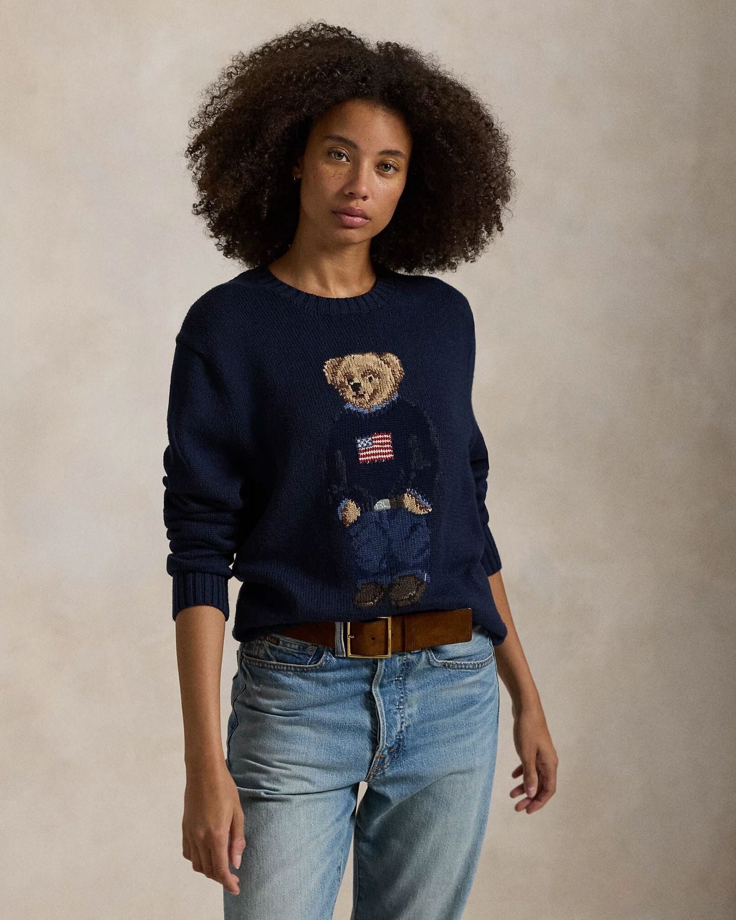 L.R Polo Bear Cotton-Linen Sweater