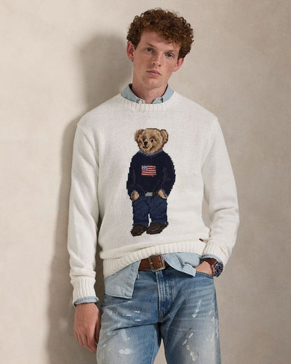 L.R Polo Bear Cotton-Linen Sweater