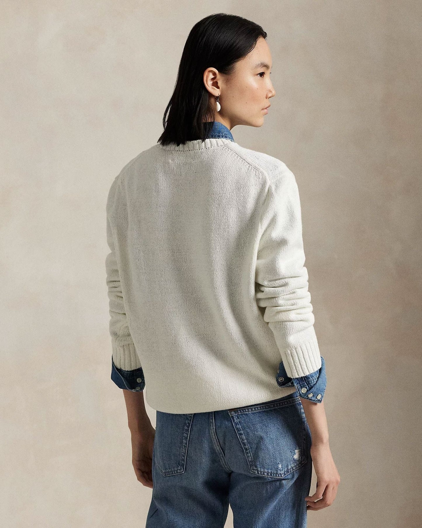 L.R Polo Bear Cotton-Linen Sweater