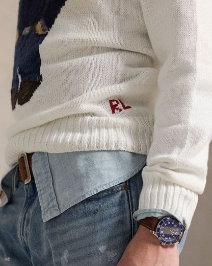 L.R Polo Bear Cotton-Linen Sweater