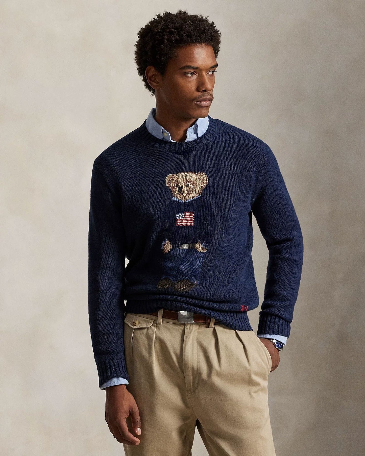 L.R Polo Bear Cotton-Linen Sweater