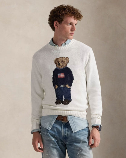 L.R Polo Bear Cotton-Linen Sweater