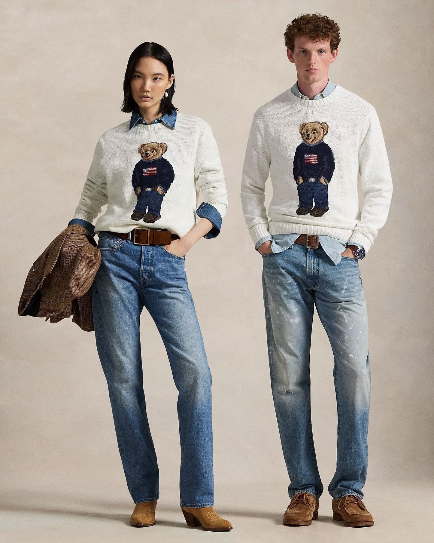 L.R Polo Bear Cotton-Linen Sweater