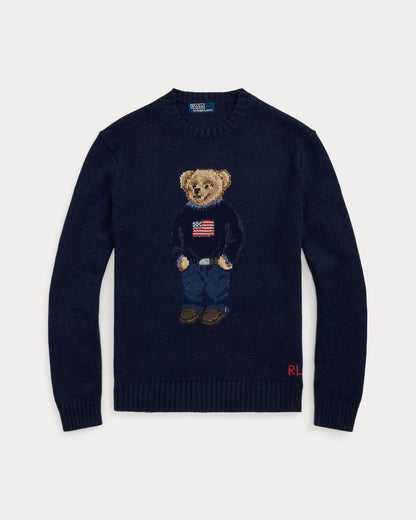 L.R Polo Bear Cotton-Linen Sweater