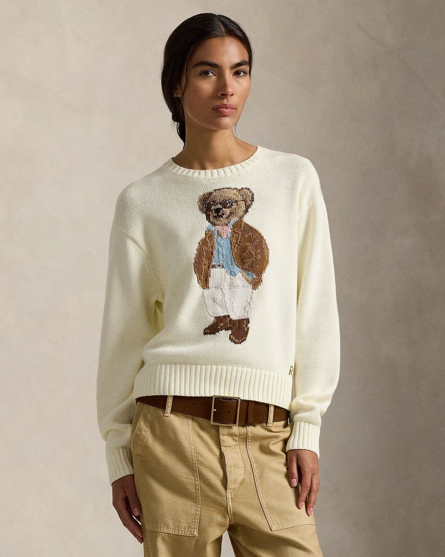 L.R Polo Bear Cotton Crewneck Sweater