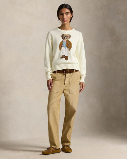 L.R Polo Bear Cotton Crewneck Sweater
