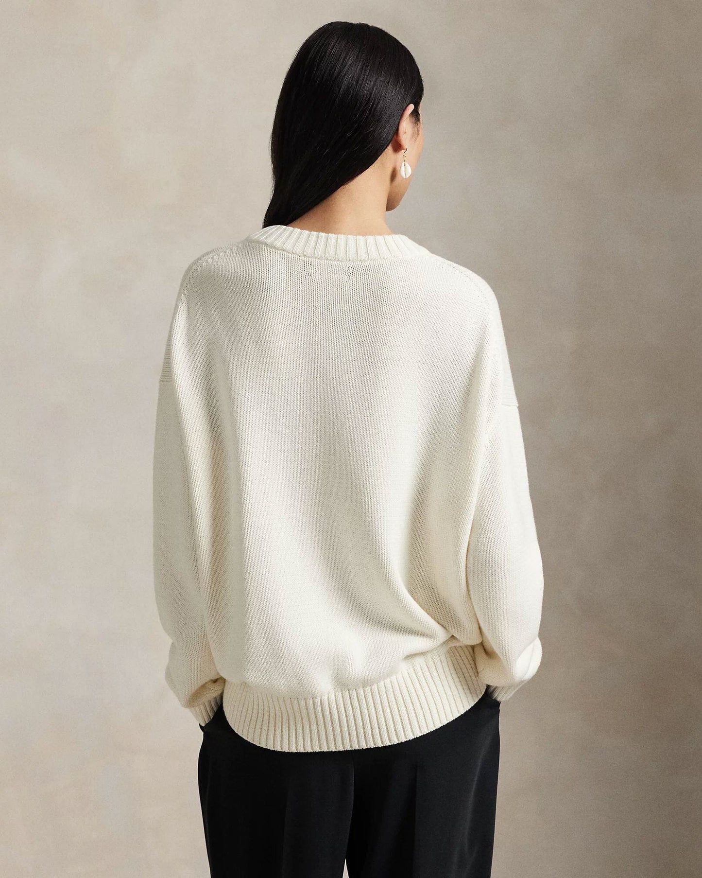 L.R Polo Bear Cotton Crewneck Sweater