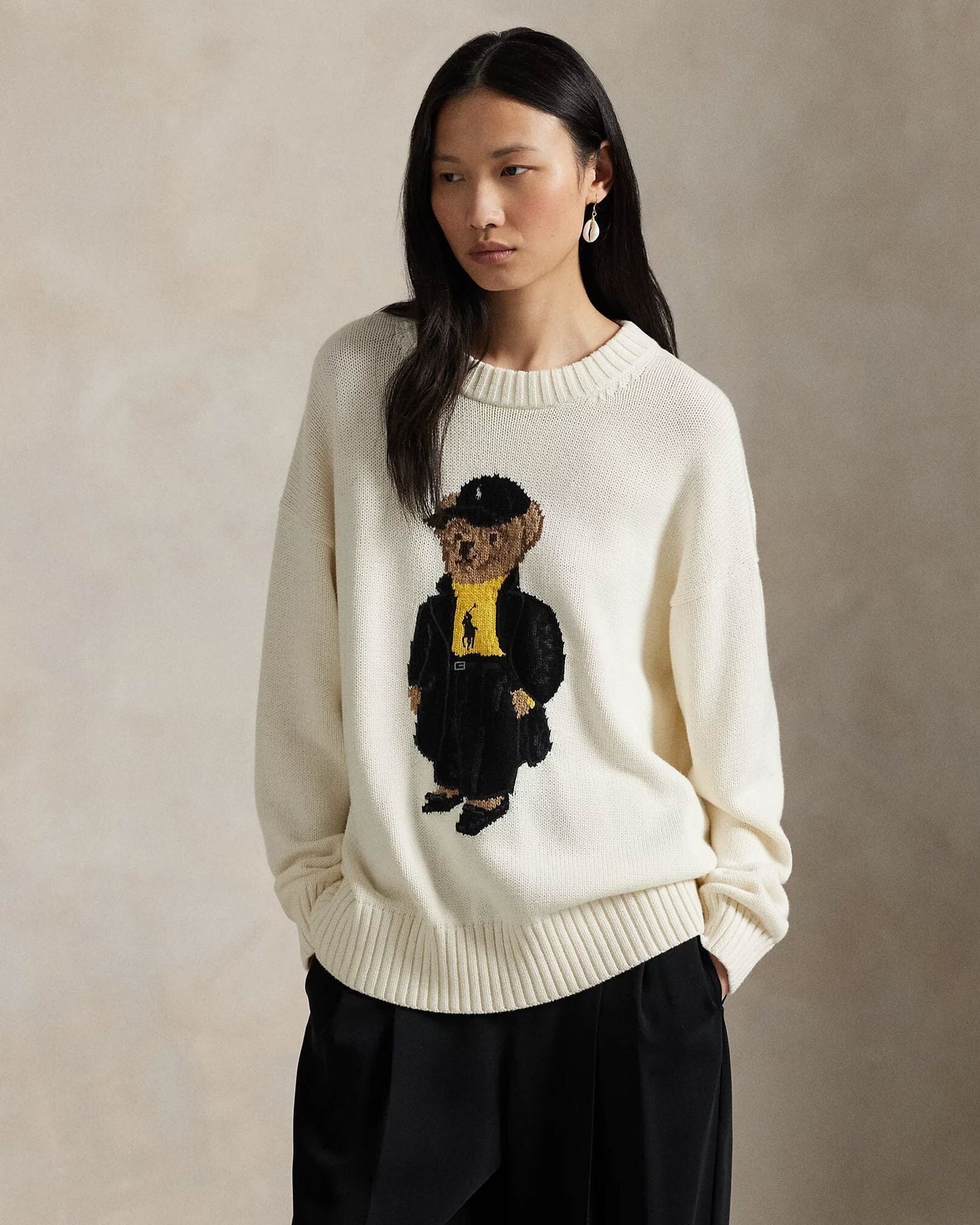 L.R Polo Bear Cotton Crewneck Sweater