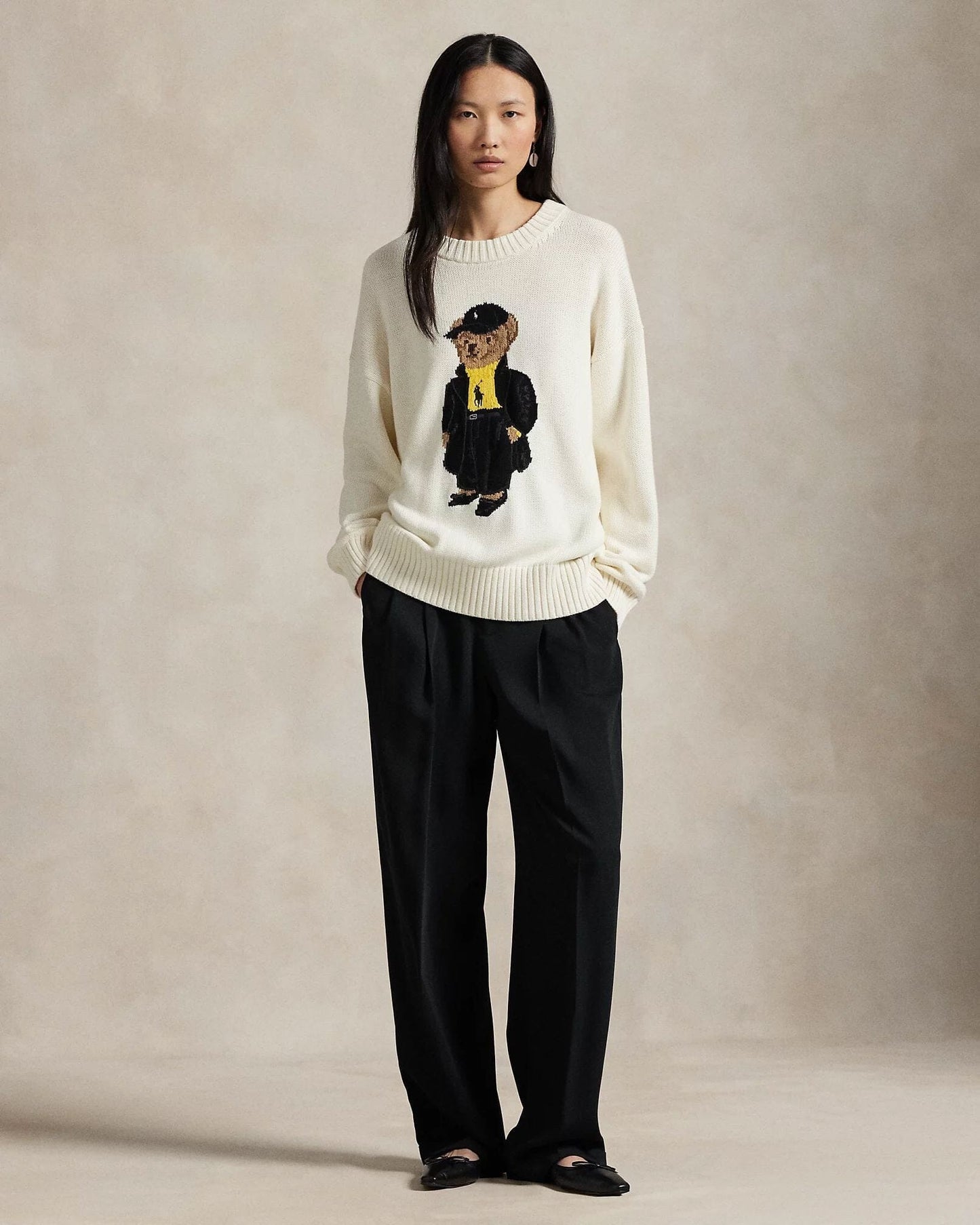 L.R Polo Bear Cotton Crewneck Sweater