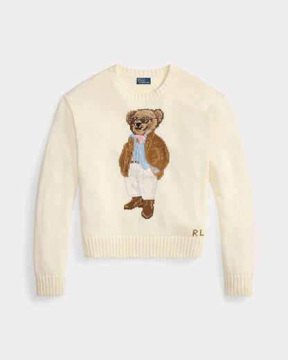 L.R Polo Bear Cotton Crewneck Sweater