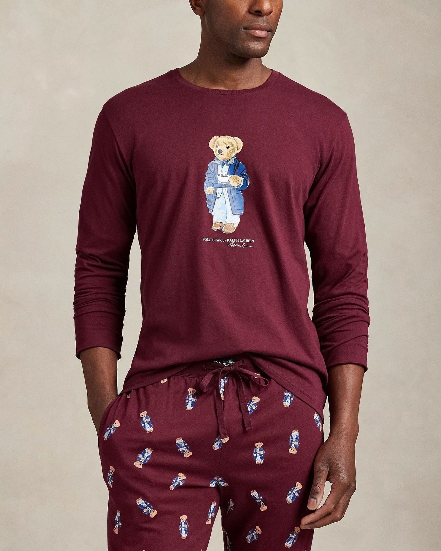 L.R Polo Bear Jersey Pajama Set