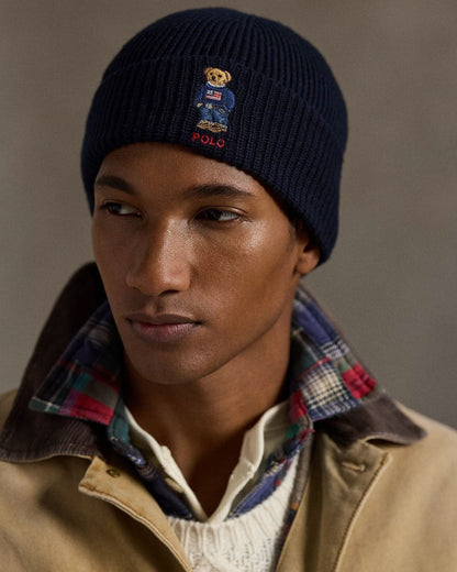 L.R Polo Bear Rib-Knit Beanie