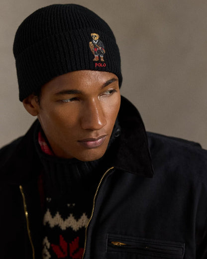 L.R Polo Bear Rib-Knit Beanie
