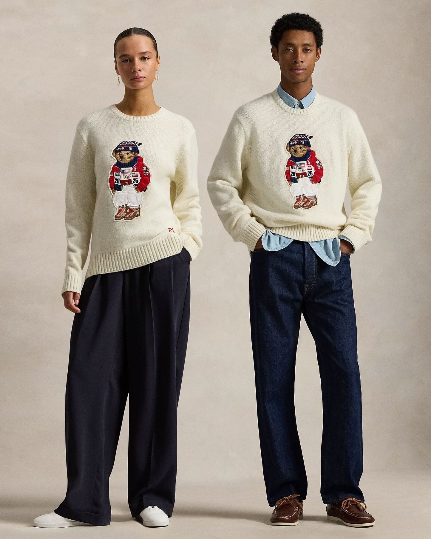 L.R Team USA Polo Bear Sweater