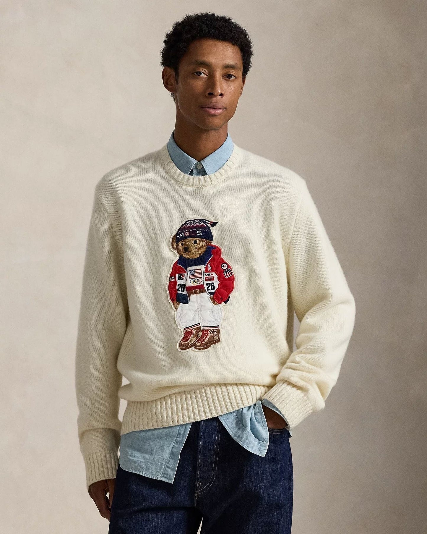 L.R Team USA Polo Bear Sweater