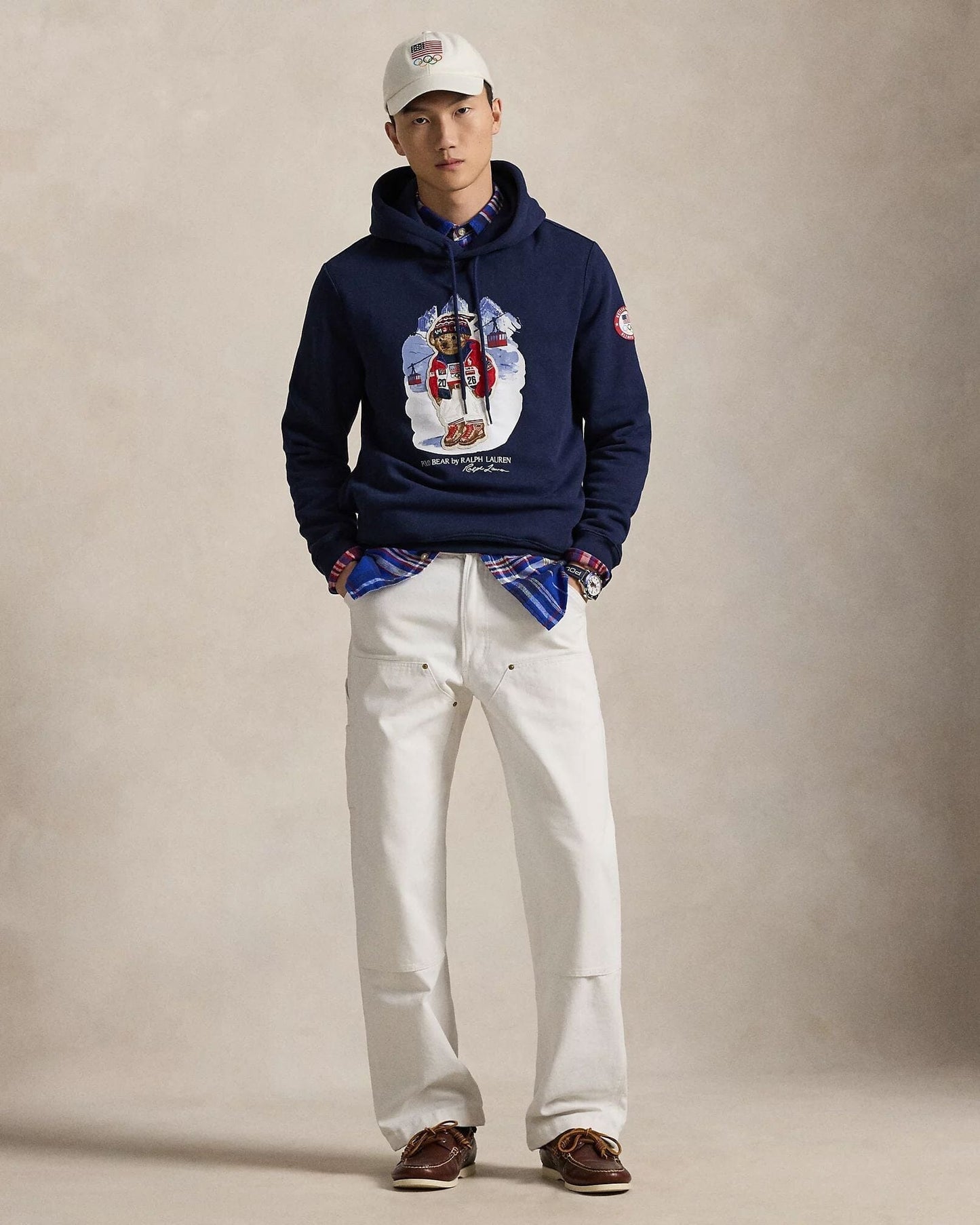 L.R Team USA Polo Bear Hoodie