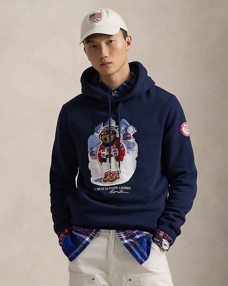 L.R Team USA Polo Bear Hoodie