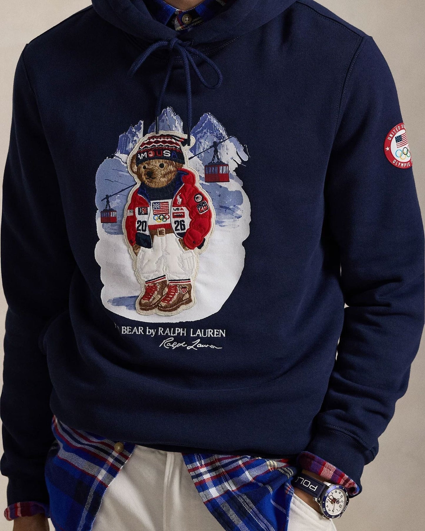 L.R Team USA Polo Bear Hoodie
