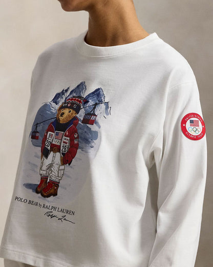 L.R Team USA Polo Bear Long-Sleeve T-Shirt