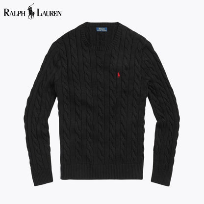 RL Cable-Knit Cotton Jumper RL Cable-Knit Cotton Jumper Minha loja Black S 