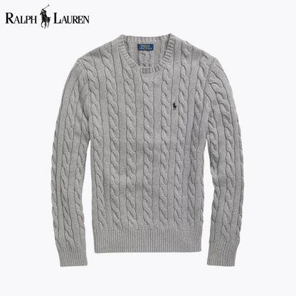 RL Cable-Knit Cotton Jumper RL Cable-Knit Cotton Jumper Minha loja Grey S 