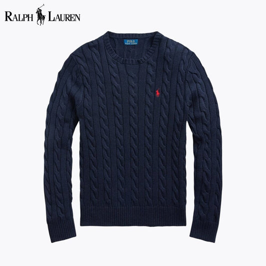 RL Cable-Knit Cotton Jumper RL Cable-Knit Cotton Jumper Minha loja Navy Blue S 